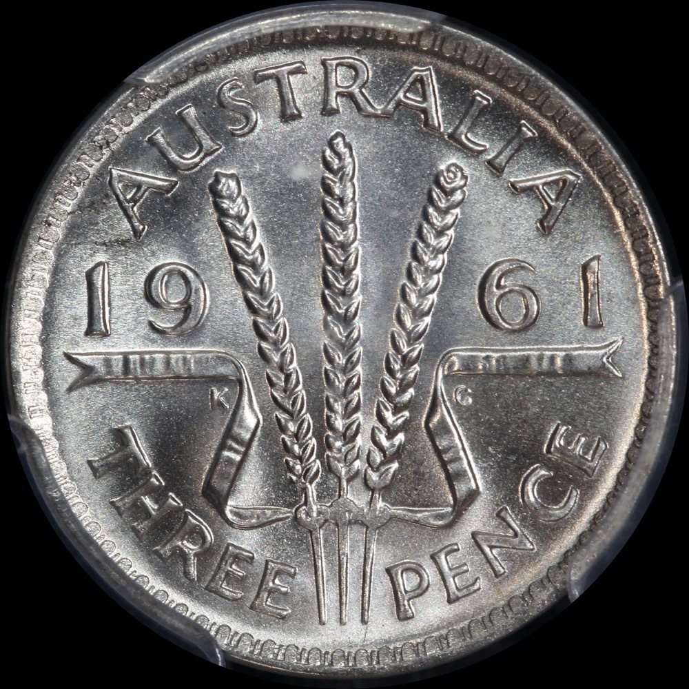 1961 Threepence Gem Unc (PCGS MS67) product image