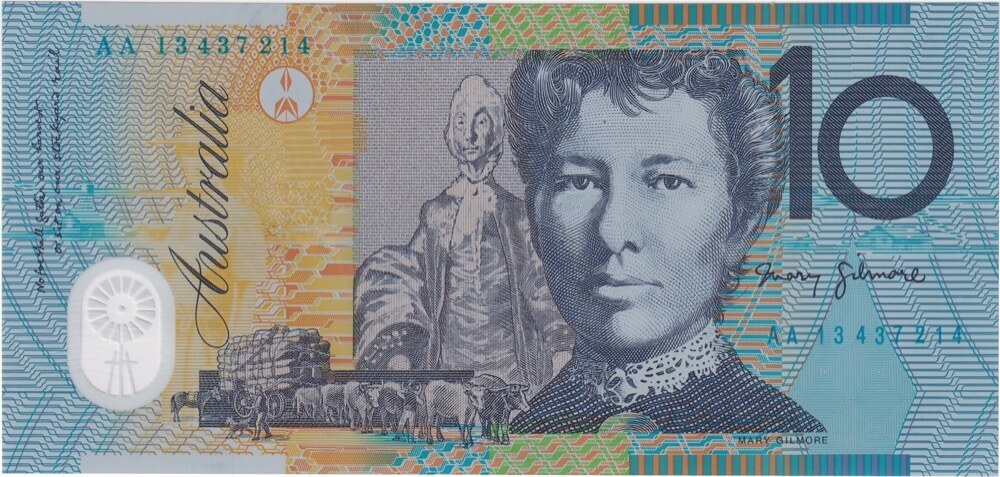 2013 $10 Note AA13 First Prefix Stevens/Parkinson R322bF Uncirculated product image