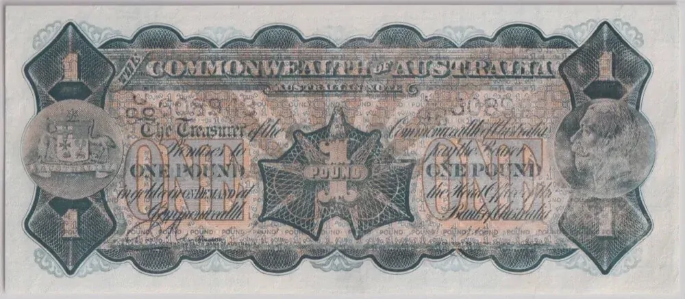 1927 One Pound Riddle/Heathershaw R26 PCGS AU50 product image