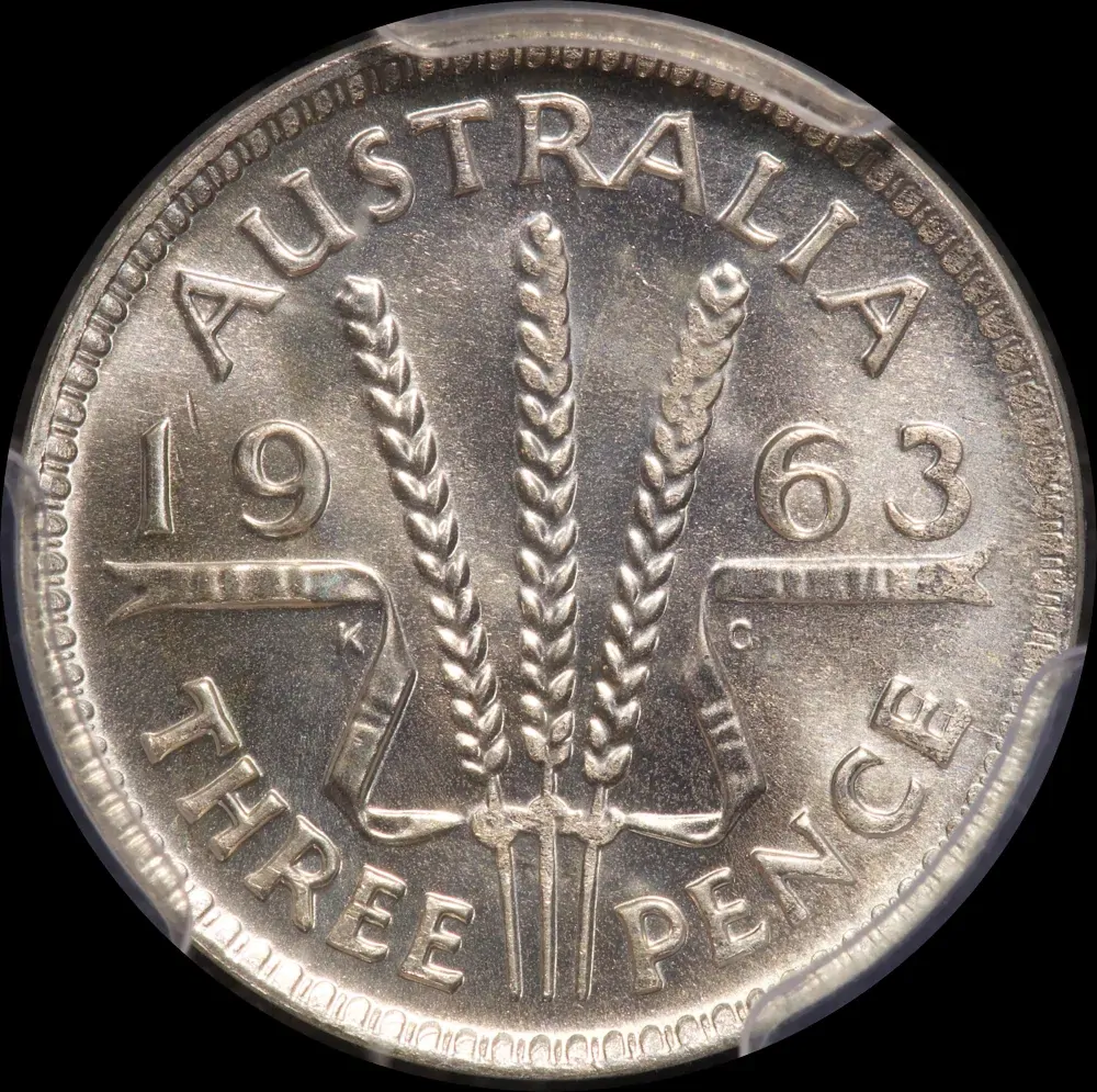 1963 Threepence Gem Unc (PCGS MS67) product image