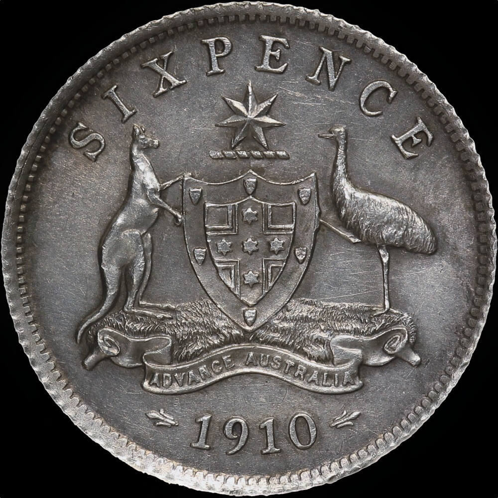 1910 Sixpence about Unc product image