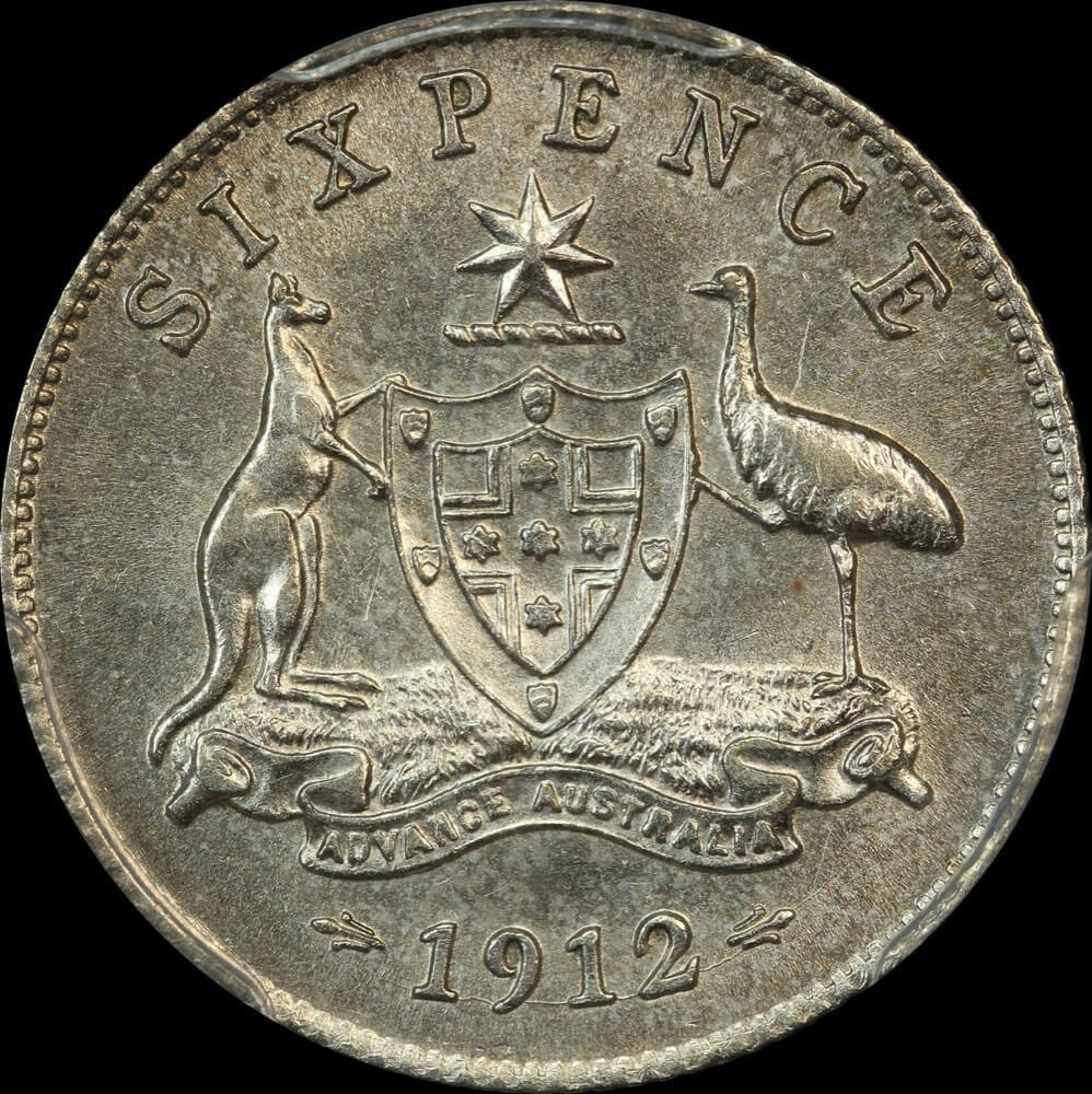 1912 Sixpence about Unc (PCGS AU58) product image