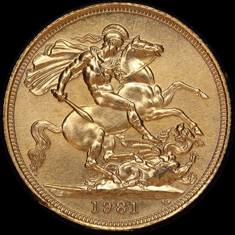 Great Britain 1981 Gold Sovereign Elizabeth II Uncirculated product image