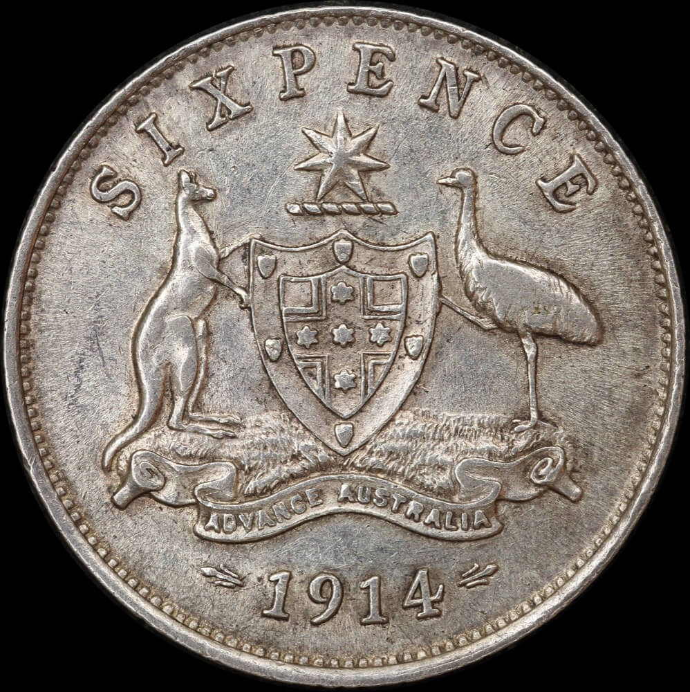 1914 Sixpence Extremely Fine product image