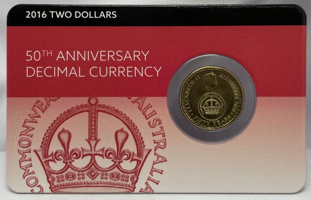 2016 2 Dollar Uncirculated Coin in Card - 50th Anniversary of Decimal Currency product image