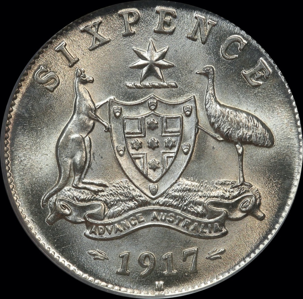 1917 Sixpence Choice Unc (PCGS MS64) product image