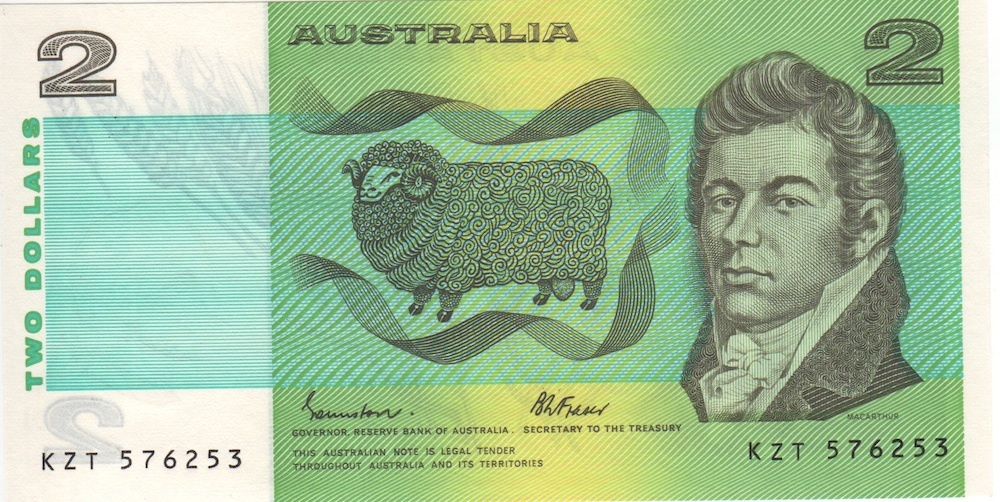 1985 $2 Note Johnston/Fraser R89 Uncirculated product image