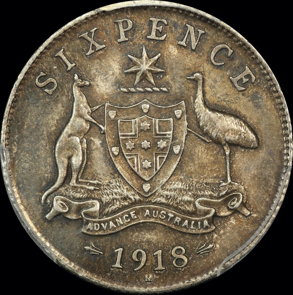 1918 Sixpence Unc (PCGS MS61) product image