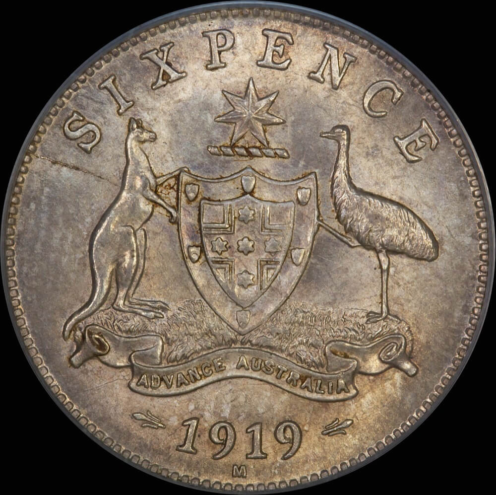 1919 Sixpence Choice Unc (PCGS MS64) product image