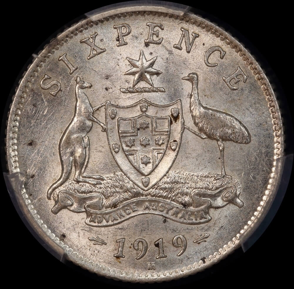 1919 Sixpence Uncirculated (PCGS MS62) product image