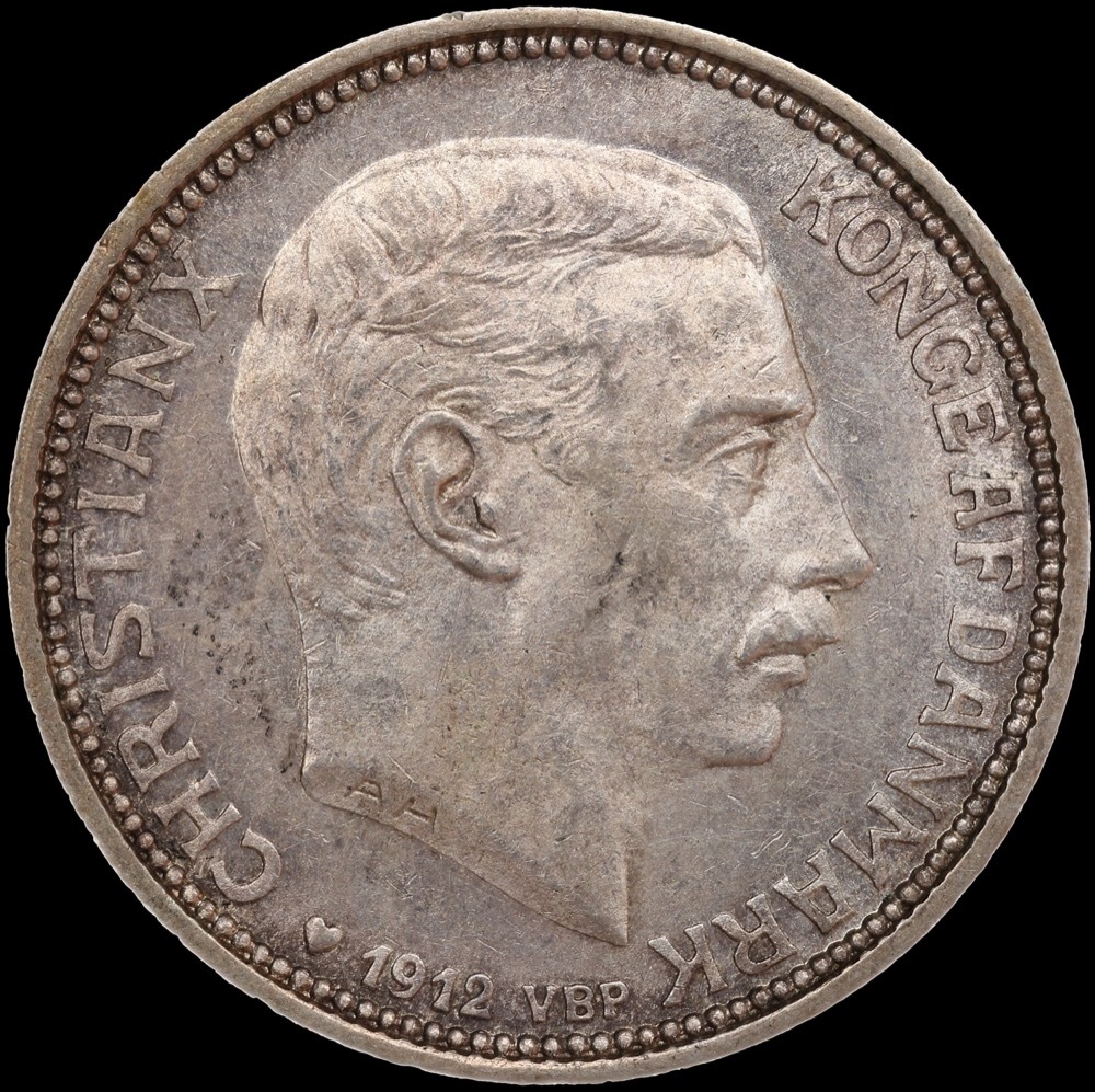 Denmark 1912 Silver 2 Krone KM#811 about Unc product image