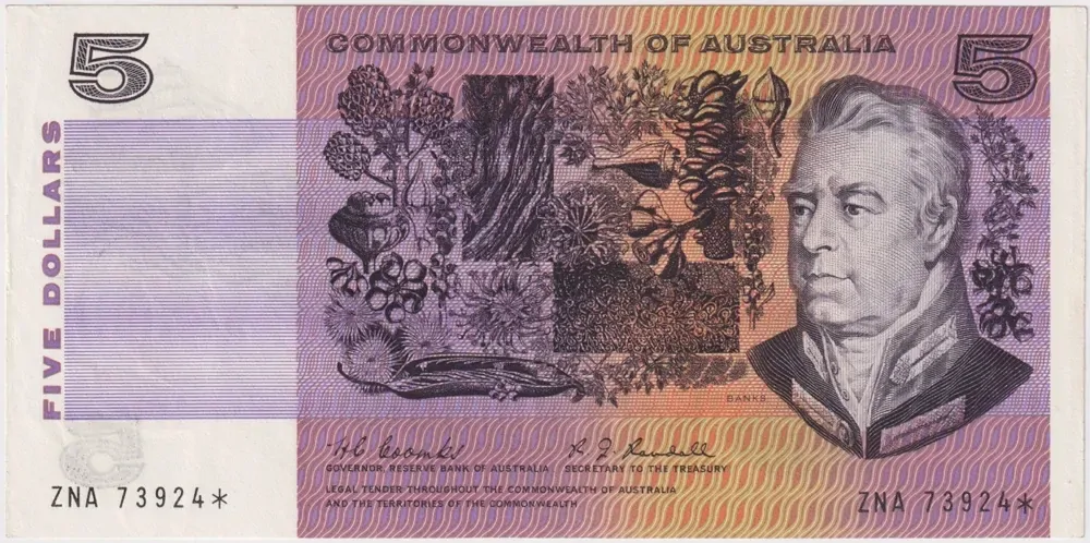 1967 $5 Note Star Note Coombs/Randall R202S Extremely Fine product image