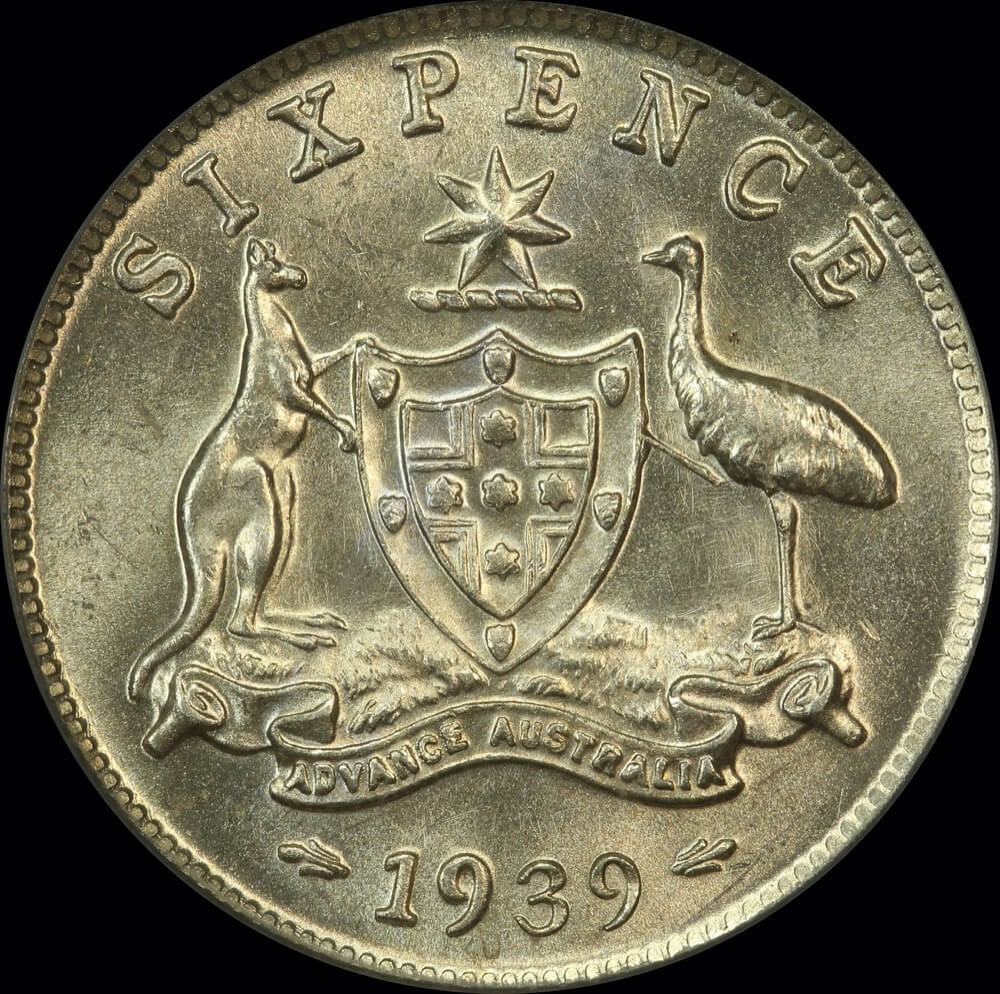 1939 Sixpence Choice Unc (PCGS MS63) product image