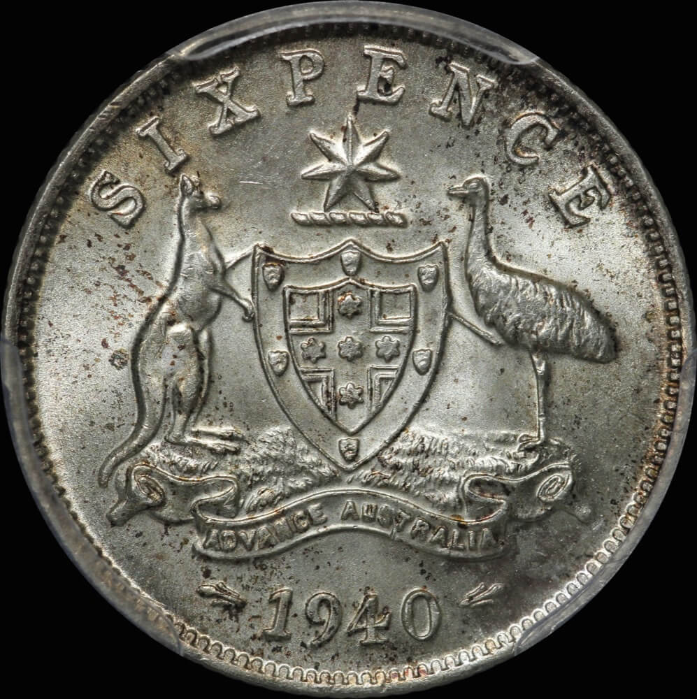 1940 Sixpence Choice Unc (PCGS MS64+) product image