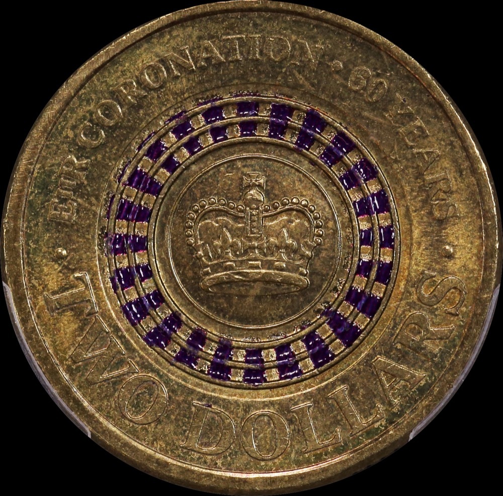 Australia 2013 Coloured $2 Coin Coronation PCGS MS63 product image