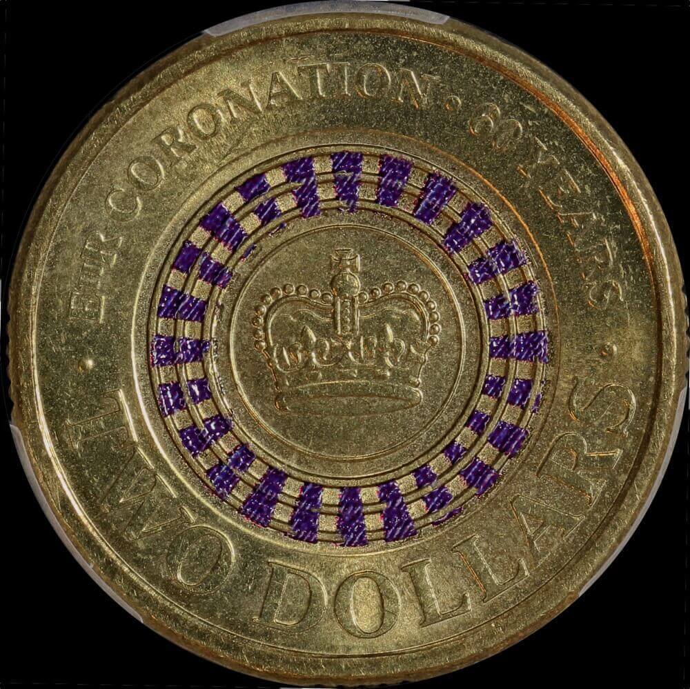 Australia 2013 Coloured $2 Coin Coronation PCGS MS64 product image