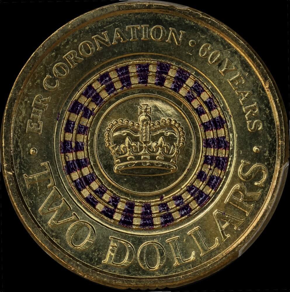 Australia 2013 Coloured $2 Coin Coronation PCGS MS65 product image