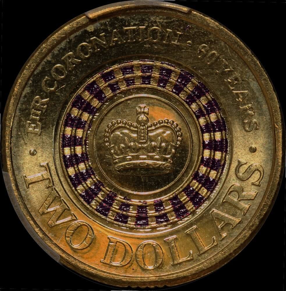 Australia 2013 Coloured $2 Coin Coronation PCGS MS66 product image