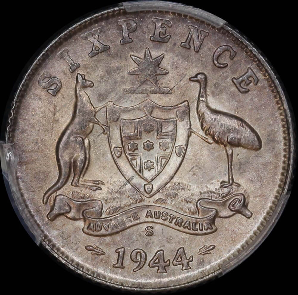 1944-S Sixpence Choice Unc (PCGS MS64) product image