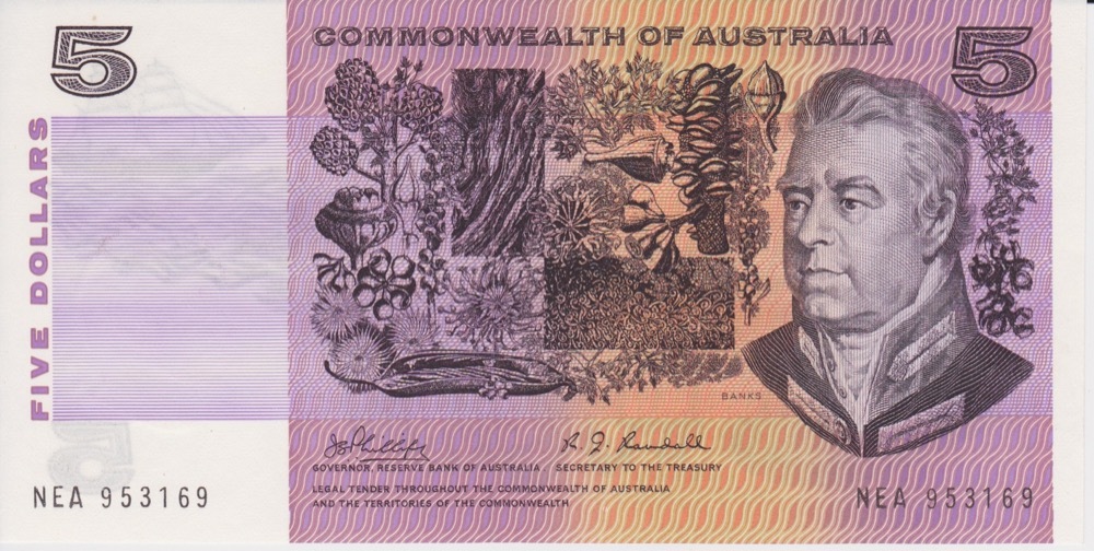1969 $5 Note Phillips/Randall R203 Uncirculated product image