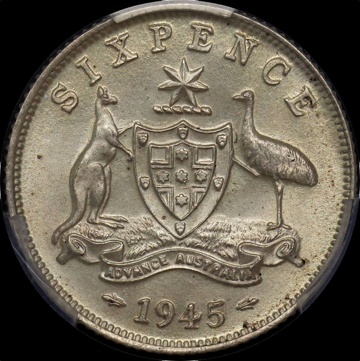 1945 Sixpence Choice Unc (PCGS MS64) product image