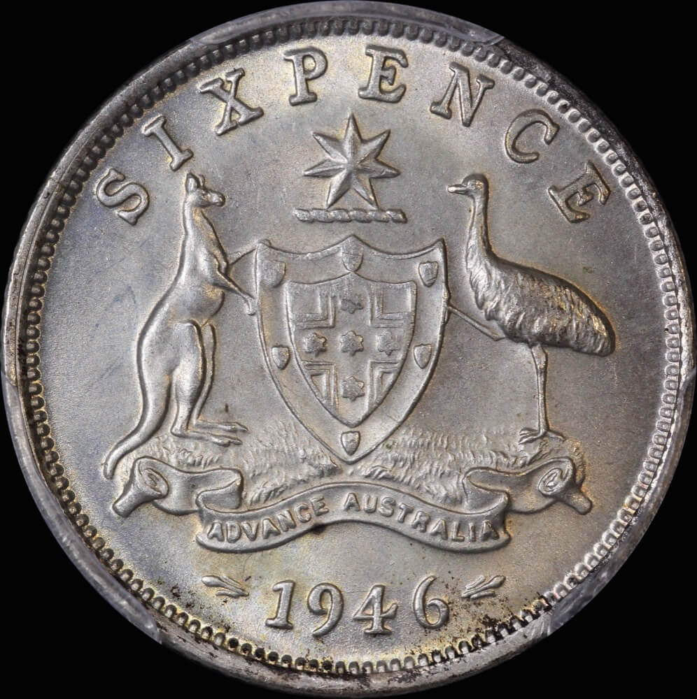 1946 Sixpence Gem Unc (PCGS MS65) product image
