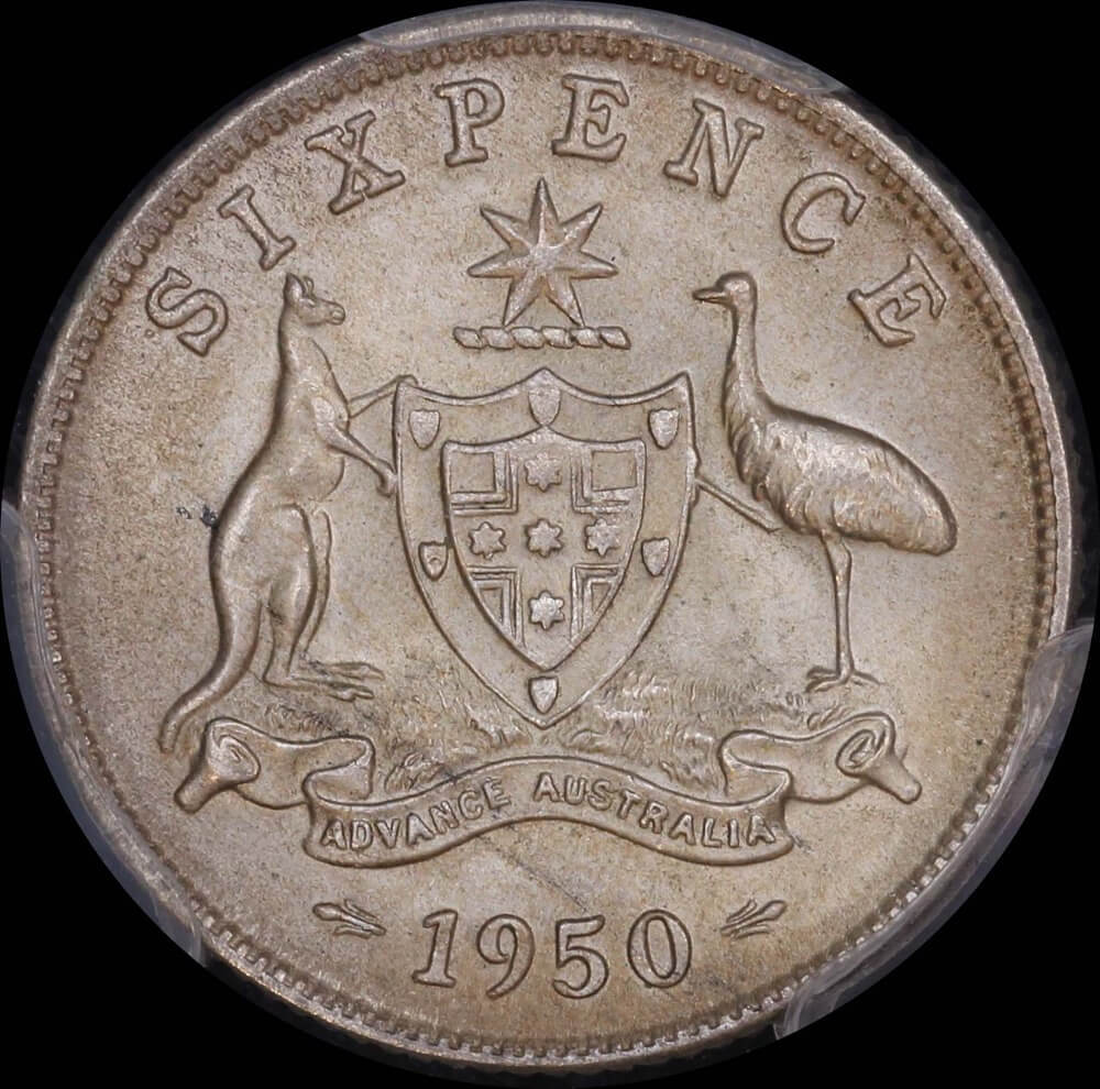 1950 Sixpence Gem Unc (PCGS MS65) product image