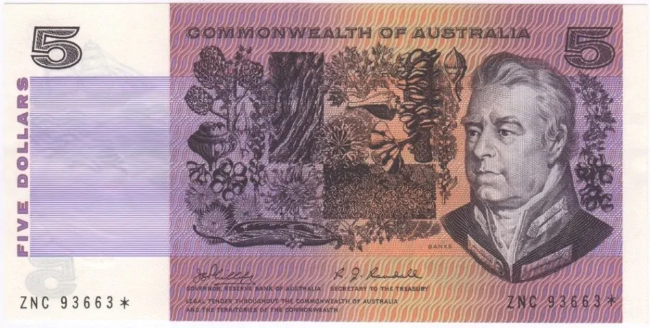 1969 $5 Note Star Note Phillips/Randall R203s Uncirculated product image