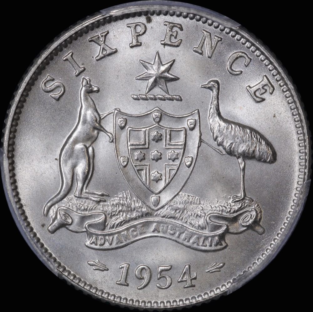 1954 Sixpence Gem Unc (PCGS MS66) product image