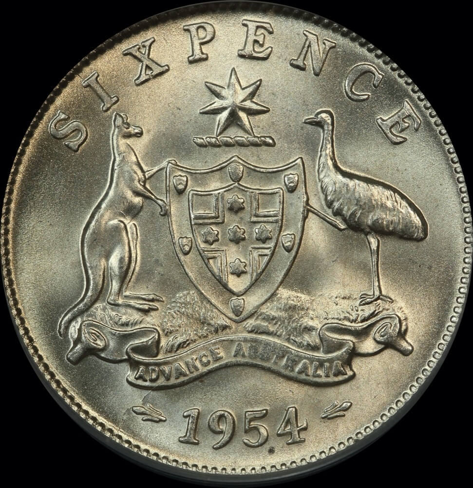 1954 Sixpence Gem Unc (PCGS MS65) product image