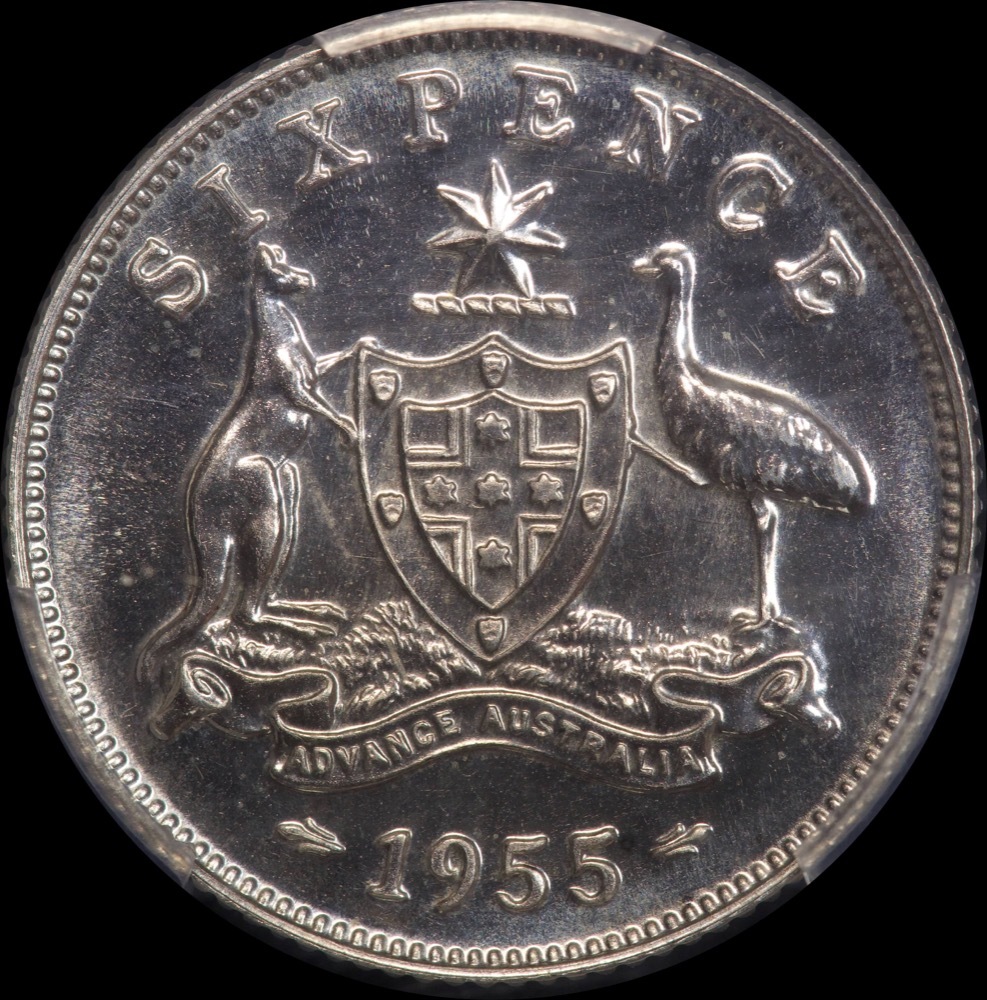 1955 Melbourne Proof Sixpence PCGS PR65 product image
