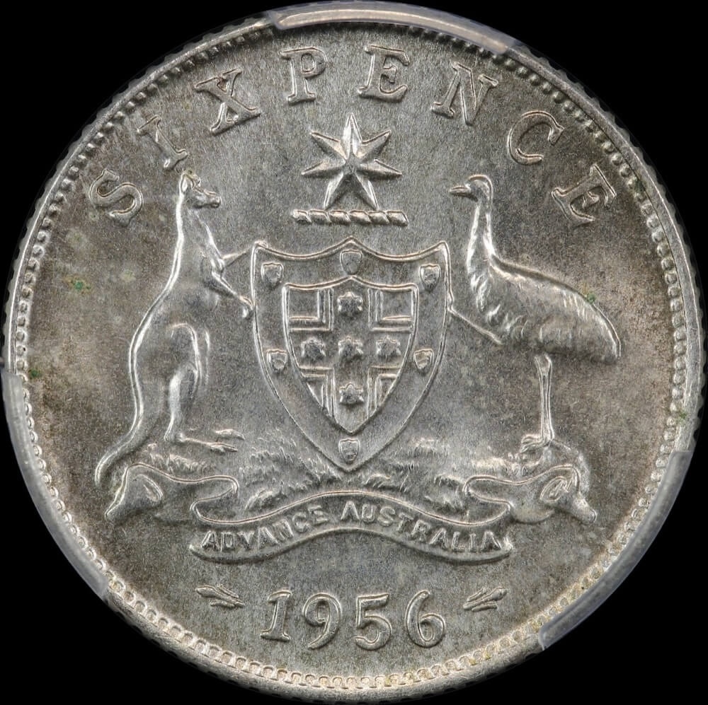 1956 Sixpence Choice Unc (PCGS MS63) product image