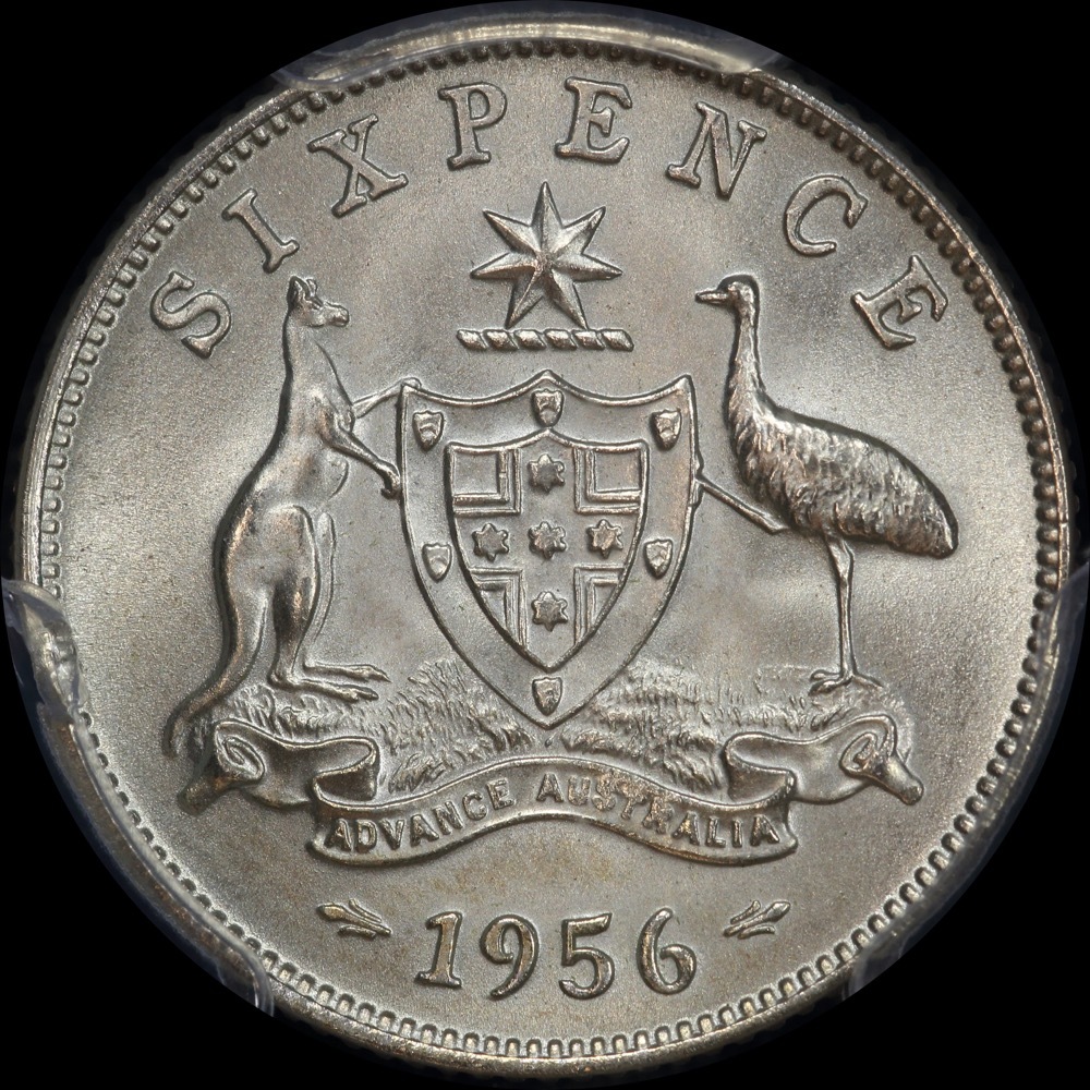 1956 Sixpence Gem Unc (PCGS MS65) product image