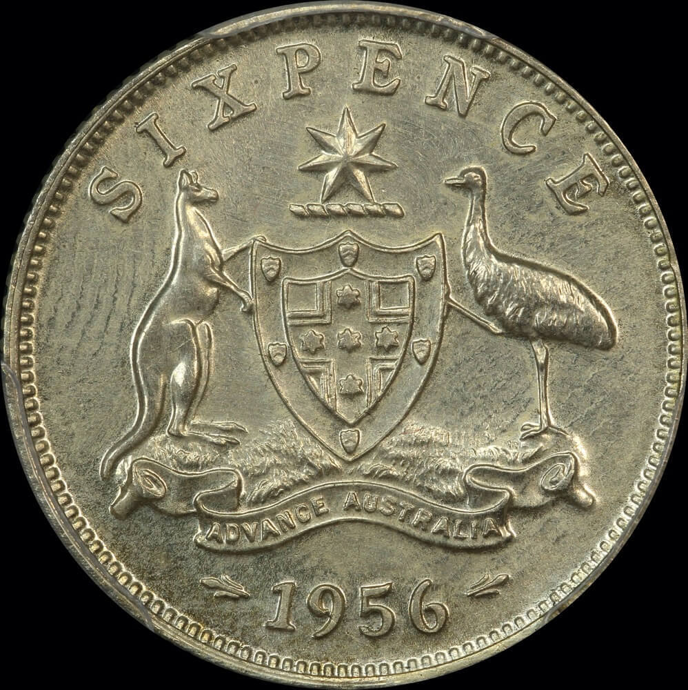1956 Melbourne Proof Sixpence PCGS PR65 product image