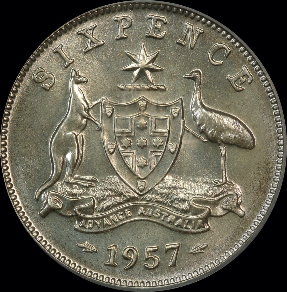 1957 Melbourne Proof Sixpence PCGS PR64 product image