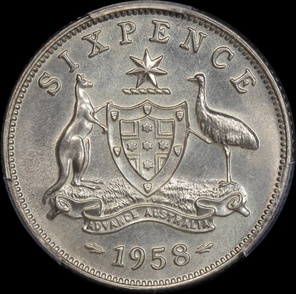 1958 Melbourne Proof Sixpence PCGS PR64 product image