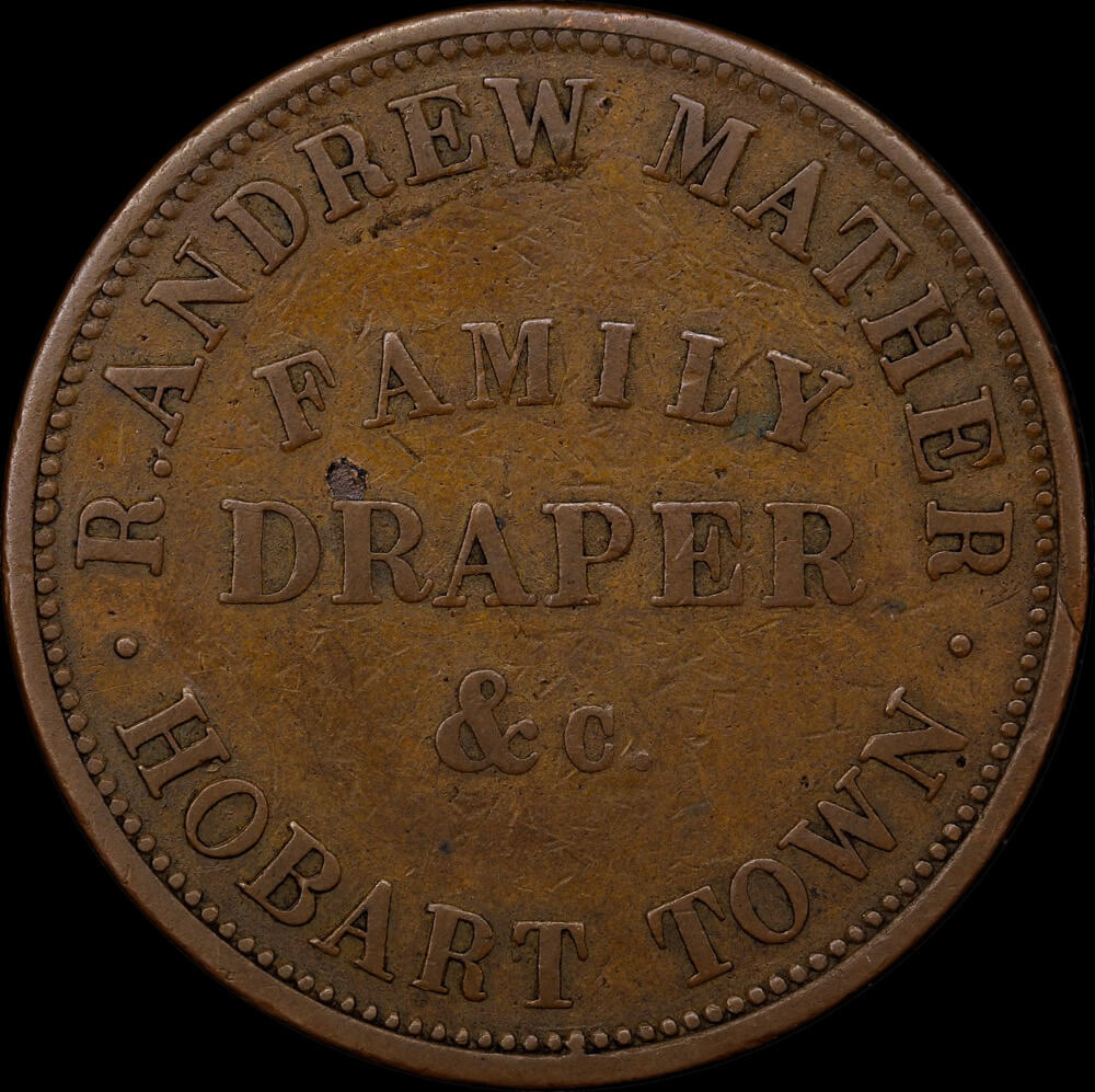 Undated Mather¬†Copper Penny Token¬†A#357 good Fine product image