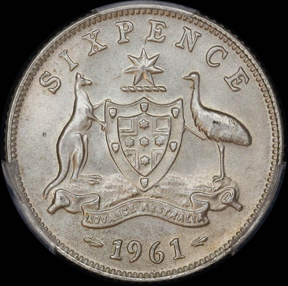 1961 Sixpence Gem Unc (PCGS MS66) product image