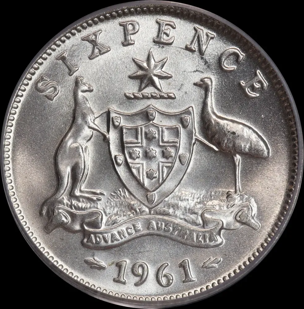 1961 Sixpence Gem Unc (PCGS MS65) product image