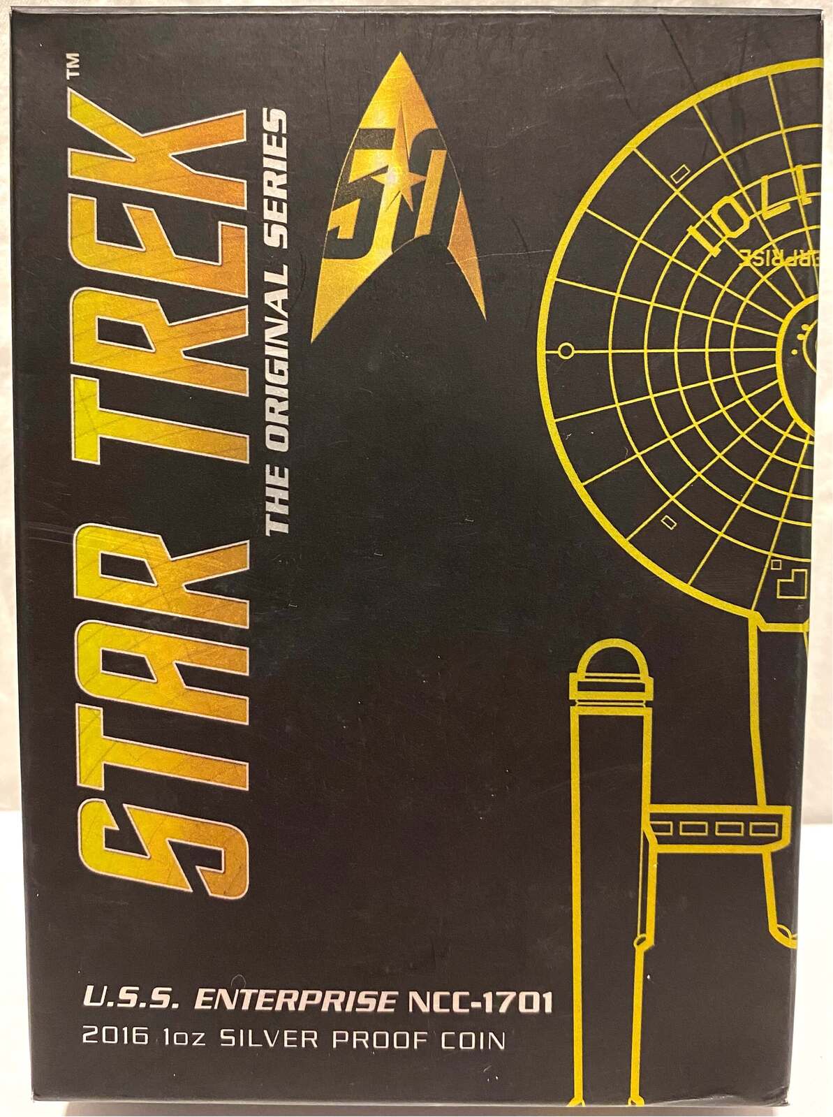 Tuvalu 2016 Silver 1oz High Relief Coin Star Trek - U.S.S Enterprise NCC-1701 product image