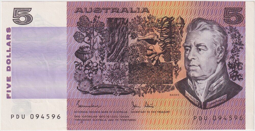 1983 $5 Note Johnston/Stone R208 Uncirculated product image