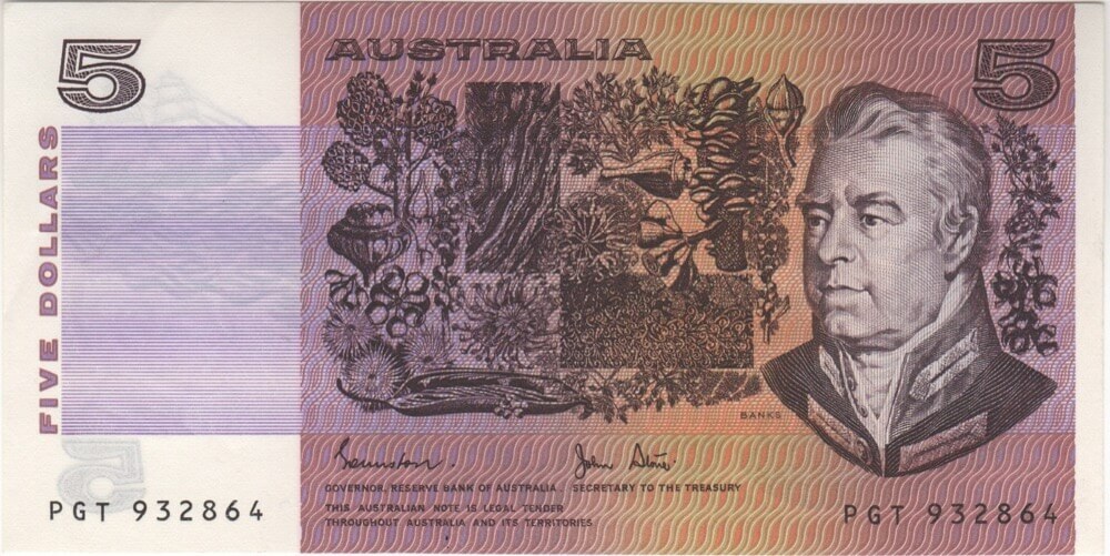1983 $5 Note Johnston/Stone R208 Uncirculated product image