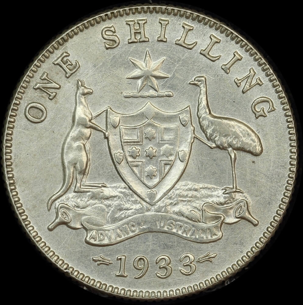 1933 Shilling about Unc product image