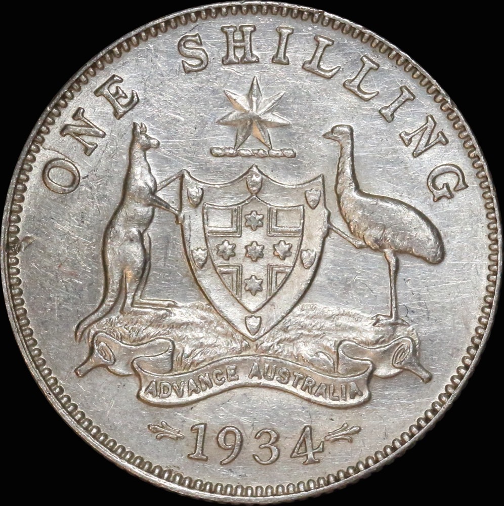 1934 Shilling good EF product image