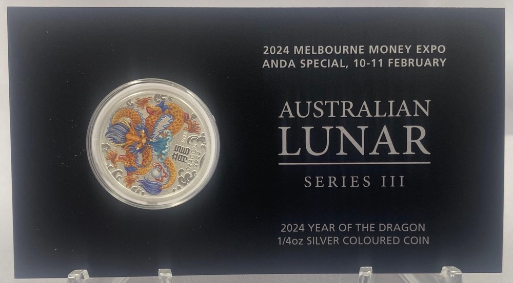 2024 Silver 1/4oz Yellow Dragon - Melbourne Money Expo product image