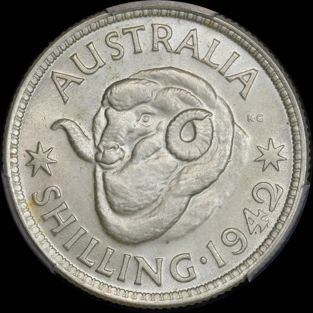 1942 Shilling Choice Unc (MS64) product image