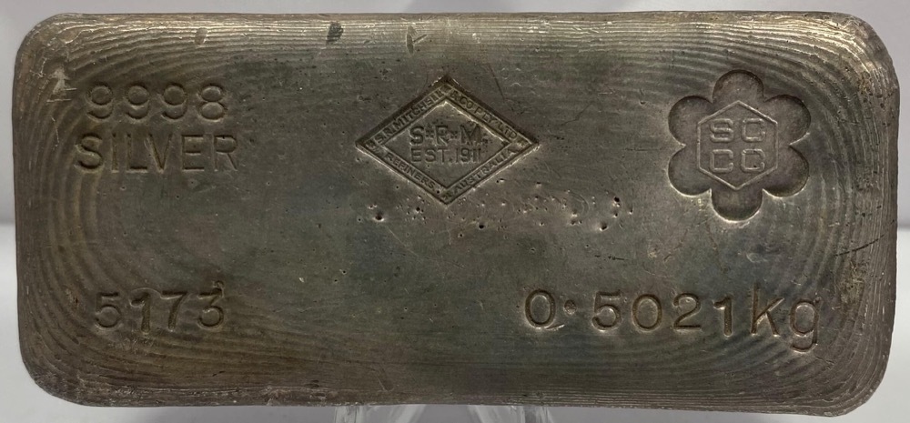 SR Mitchell Bullion 0.5021kg Silver Cast Ingot 99.98% product image