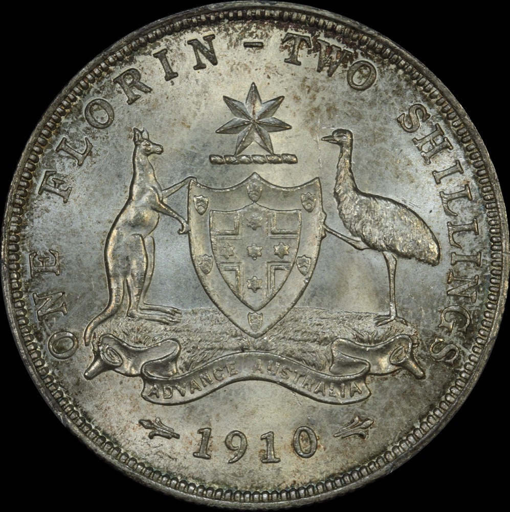 1910 Florin Choice Unc (PCGS MS63+) product image