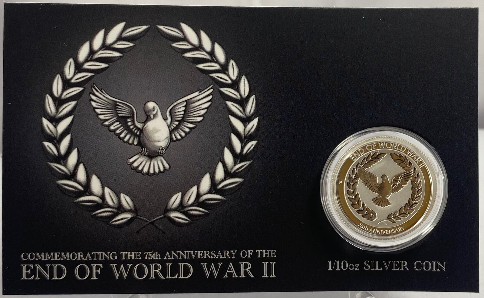 2020 1/10oz Silver Uncirculated Coin in Card End of WWII product image