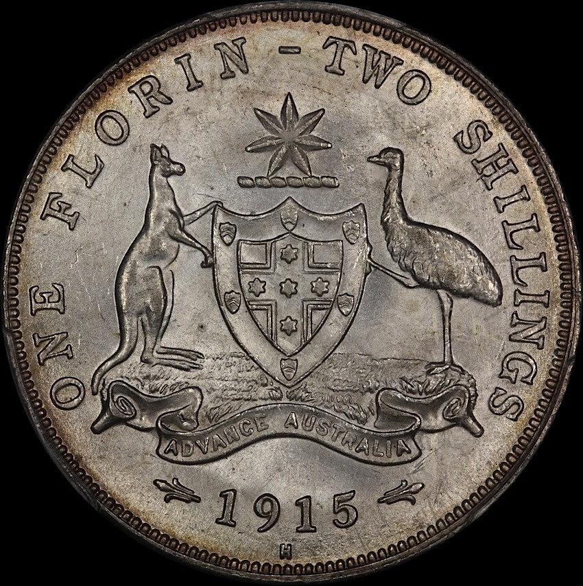 1915-H Florin Unc (PCGS MS62+) product image